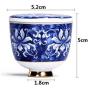 Printed Tea Jar Kitchen Food Container Blue White Coffee Bottle Mini Porcelain Teacup Crockery Tea Coffee Sugar Storage Jar Tank,JSTHyishangxiaoguan