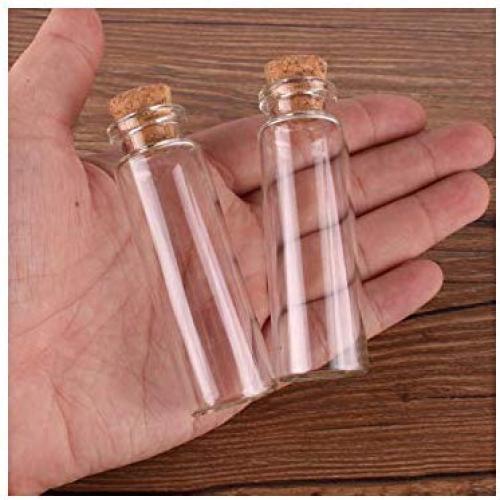 50pcs 18ml Size 227012.5mm Mini Glass Perfume Spice Bottles Tiny Jars Vials With Cork Stopper Pendant Crafts Wedding Gift