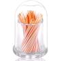 LOSTRYY Acrilico rotondo stuzzicadenti box stuzzicadenti jar stuzzicadenti bottiglia stuzzicadenti Holder