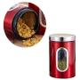 TOPBATHY Stainless Steel Food Storage Jar with Airtight Seal Bamboo Lid/Airtight Food Storage Containers,for Serving Tea, Coffee, Spice and More(11 x 11 x 16.5cm??‰