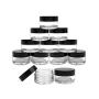 20g/20ml Klare Runde Glaskonservendosen – Leere Kunststoffbehälter für DIY-Cremes/Proben/Glitzer Lagerung, Auffüllbare Kosmetikflasche mit schwarzen Deckeln für Lotion, Lippenbalsam, Make-up Balm, Reise Tester (24 Stück)