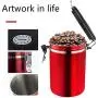 Bouteilles Hermétiques à Graines de Café en Inox Century Warehouse avec Couvercle, Cuillère, Soupape d'Aération et Suiveur Journalier/Mensuel (Argent) Bouteilles Hermétiques à Graines de Café en Inox Century Warehouse avec Couvercle, Cuillère, Soupape d'Aération et Suiveur Journalier/Mensuel (Argent)