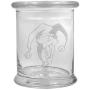 12 oz Clear Glass storage Herb Stash Jar and Lid with Joker Logo