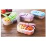 ZSJZHB Detachable Double-Grid Food Grain Sealed Cans, Kitchen Food Grain Bean Rice Plastic Storage Container Box, Transparent Grain Storage Tank