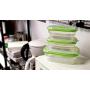 eeZe Life SCFC2-3pcs 100% Pure Silicon collapsible Food container LFGB Food Grade (3-pcs Rectangular)