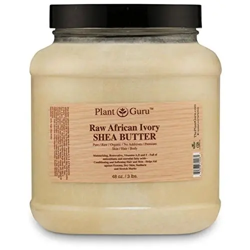 Beurre de Karité Africain Brut 3 lbs Bulk, 100% Naturel Non Raffiné, Ivoire / Blanc, Grade A - Idéal pour les Crèmes, Lotions, Baumes à lèvres et Savons Artisanaux, Aide à l'Eczéma et à la Psoriasis, Produit pour les Stries. Beurre de Karité Africain Brut 3 lbs Bulk, 100% Naturel Non Raffiné, Ivoire / Blanc, Grade A - Idéal pour les Crèmes, Lotions, Baumes à lèvres et Savons Artisanaux, Aide à l'Eczéma et à la Psoriasis, Produit pour les Stries.