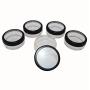 Made in Taiwan Plastic Clear Jar w Window Black Rim Cap 20 gr (Pack of 2)