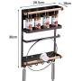 Magnetic Fridge Organizer Kitchen Rack with Paper Towel Holder Rustproof Spice Jars Rack Heavy-duty Refrigerator Storage Shelf