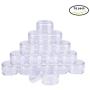 FidgetKute 16~20 Pack Clear Plastic Bead Storage Container Jars with Round Screw-Top Lids 20Pack/30ml