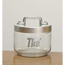 Italo Ottinetti Glass Jar Dull Aluminium Lid Al Handle 0.5 Litre The, Metallic, one Size