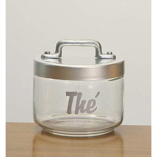 Italo Ottinetti Glass Jar Dull Aluminium Lid Al Handle 0.5 Litre The, Metallic, one Size