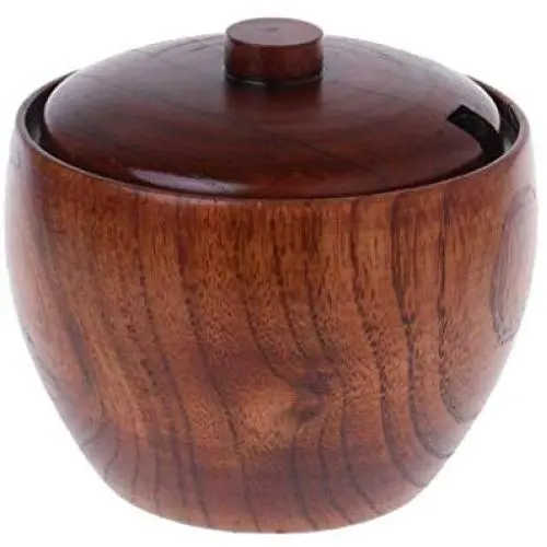 RingBuu Seasoning Jar - Japanese Style Wooden Seasoning Pot Salt Cans Spice Jar with Lid for Kitchen Home RingBuu Seasoning Jar - Japanese Style Wooden Seasoning Pot Salt Cans Spice Jar with Lid for Kitchen Home