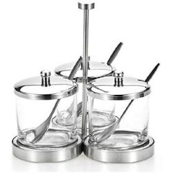 LQQGXLCondiment bottle, jar condiment storage box Spice jars, jars, jars, jars, food storage containers, sugar bowls, sugar bowls
