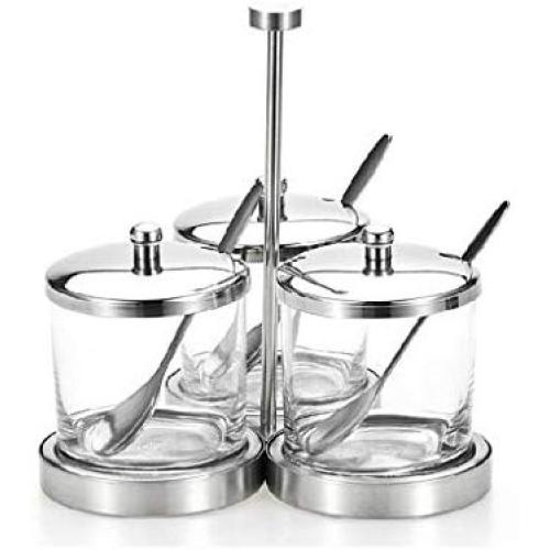 LQQGXLCondiment bottle, jar condiment storage box Spice jars, jars, jars, jars, food storage containers, sugar bowls, sugar bowls