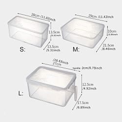 Plastic Clear Kitchen Food Fresh Boxes Container Seal Cover Storage Bottles Jars Organization Box Home Organization Accessories,Clear L