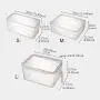 Plastic Clear Kitchen Food Fresh Boxes Container Seal Cover Storage Bottles Jars Organization Box Home Organization Accessories,Clear L Plastic Clear Kitchen Food Fresh Boxes Container Seal Cover Storage Bottles Jars Organization Box Home Organization Accessories,Clear L