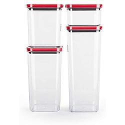 Smart Seal Airtight Food Storage Container, 4 Piece Set, Modular, Stackable, Nestable, Organizable, BPA free by Neoflam