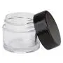 Beauticom Hochwertige Glasbehälter mit 7 g/7 ml (Menge: 12 Packungen) – Dickwandige, klare Kunststoffbehälter mit schwarzen Deckeln für Kosmetik, Lippenbalsam, Lippengloss, Cremes, Lotionen, Flüssigkeiten – Leckagefrei.