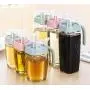 JUSTDOLIFE Ölspender Set Kochöl Cruet Ölspender Flasche Essigbehälter Küchengeräte