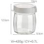 Buolo  Honey Lemon Glass Bottle Jam Bottle Multi-Grain Sealed Jar Passion Fruit Bottle Storage Jar Glass Jar 8318 White 1.7L