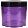 Beauticom 10 oz. (300g /300ML) (Quantity: 3 Packs) Thick Wall Round Leak Proof Clear Acrylic Jars with Lids for Cream, Salves (3 Pieces (3 Jars + Lids Together), PURPLE Base w/Black Lid)