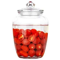 XSWZAQ Glass sealed cans, glass lid, tea cans, transparent glass storage jars, candy cans (Size : 2200ml)