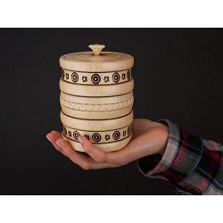 Wooden Handmade Storage Jar for Loose Products Kitchen Tools and Equipment