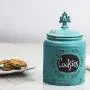 Keramikkaraum, Küchenbehälter, Lebensmittelbehälter, mit Medaillon-Endklopfer - Aqua