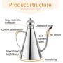 GTJXEY Stainless Steel Olive Oil Can Dispenser Pot Drizzler Canister Deluxe Silver ColorKitchen Tools Food Jar Cruets Utensil Storage