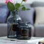 Advanced Chic Glass Gray Storage Jar With Sticker Scandinavian Nordic Vogue Desk Storage Bottle Organizer Flower Container Decor,1
