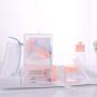 6 Pieces/set Refillable Travel Bottle Set Plastic Cosmetic Tool Set Empty Container Bottle Cream Jar Refillable Container (Color : Light Grey)
