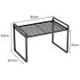 Shelf Organizer Kitchen Organization Metal Spice Rack Under Sink Holder Jars Shelf Countertop Seasoning Storage Freestanding Display For Cabinet Pantry Shoe Rack (Size : 33x20.5x24cm)