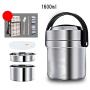 Thermos Food Jar Thermos Stainless Food Flask,Leakproof Vacuum Insulated Food Containers Lunch Box With Spoon,Portable Storage Bag (Color : Natural, Size : D)