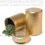 Masterdam Stash Jars - Aluminum Storage Canisters -Airtight, Smell Proof (Gold)