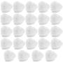 24 Pieces 2.4 oz Heart Shaped Slime Storage Containers Transparent Small Plastic Box with Hinged Lids