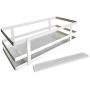 Spice Rack Wall Mount Single Self Adhesive With Protection Railing Multi-Function Herb Storage Jar Organizer Metal Container For Kitchen Bathrooms White Cabinet Storage (Size : C)