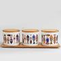 Porcelain condiment jar,Small spice jars Ceramic seasoning pot Ceramic food storage jar Ceramic sugar jar-A
