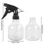 Plastik Sprühflaschen 4er Set, 237 ml (8 oz) Klare Sprühflaschen mit Schwarzlichem Auslöser, Verstellbarer Düse, für Reinigungsmittel, Gartenarbeit und Kochen