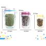 Moligh doll 30 Pcs Mason Jar Zipper Bags Snack Sandwich Ziplock Bags Reusable Airtight Seal Storage Bags Leakproof Food Saver Bags for Travel Camping Picnic