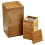 Conteneur en bambou Premier Housewares avec couvercle – Naturel – 25,5 x 14 x 14cm