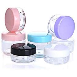 Cosmetics Jar Box Makeup Cream Refillable Bottle Storage Pot Container Round Bottle Portable Plastic Transparent Case 10 15g 20g,20g Green