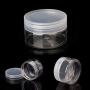 XISAOK 6.8cm OD Clear Strong PET Round Food Storage Container Jar Sealed with Clear Lid