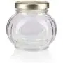 Klare 8 oz Runde Facett Glasbehälter mit Gold Metall Plastikdeckel (3er Set) Bleifrei, Luftdicht – Für Hochzeiten und Babypartys, etc.!