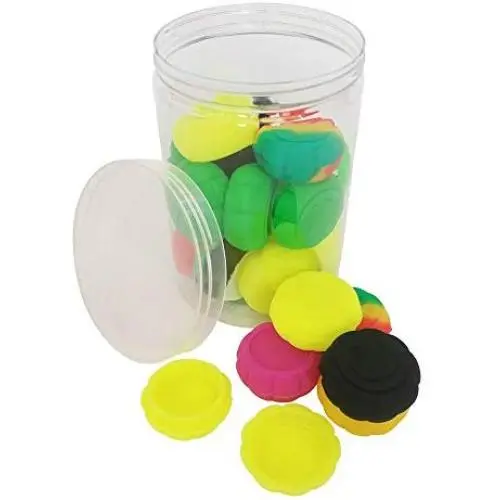 SZBS Silikonbehälter 6ml Kürbisförmige Box für Dab Oil Honig Antihaft Unzerbrechlich Konzentrat Wachs Behälter (24 Stück)