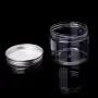 Pukido 150ml Klarer Rundes PET-Behälter mit Aluminium Schraubdeckel Lebensmittelbehälter Versiegelt