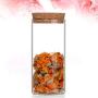 UPKOCH Clear Glass Canisters Food Storage Jar Tank Sealed Cans for Nuts Flowers Coffee Bean Loose Tea with Cork 300ml