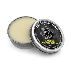 Badass Beard Care Beard Balm - The Ladies Man Scent, 1 Ounce - All Natural Ingredients, Soften Hair, Hydrate Skin to Get Rid of Itch and Dandruff, Promote Healthy Growth