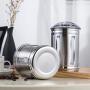 3-Piece Kitchen Canisters Set Stainless Steel with Air-Tight Lids and See-Through Windows,Pantry Organization and Storage for Tea Coffee Snacks Sugar