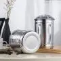 Ensemble de 3 Récipients de Rangement Alimentaire en Acier Inoxydable Brillant pour Comptoir de Cuisine, Pots à Condiments avec Fenêtre, Organisation et Rangement de la Cuisine pour Thé, Café, Collations, Sucre Ensemble de 3 Récipients de Rangement Alimentaire en Acier Inoxydable Brillant pour Comptoir de Cuisine, Pots à Condiments avec Fenêtre, Organisation et Rangement de la Cuisine pour Thé, Café, Collations, Sucre