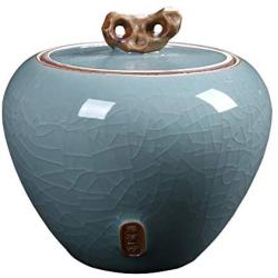 Cereal Containers Ceramic Tea Cans, Household Kitchen Storage Moisture-proof Cans Containers (color : C)